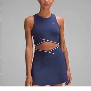 Lululemon V-Waist Cropped Tennis Tank Top Navy blue 6 NWT